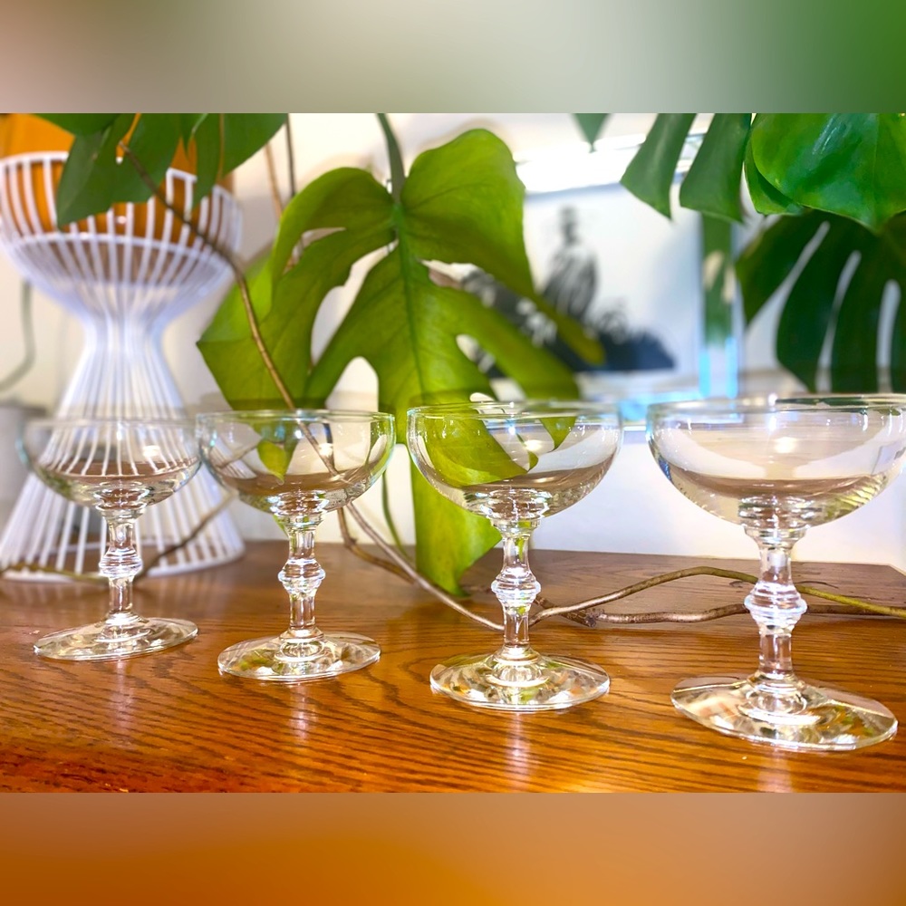 Set of 4 Vintage Coupe Glasses